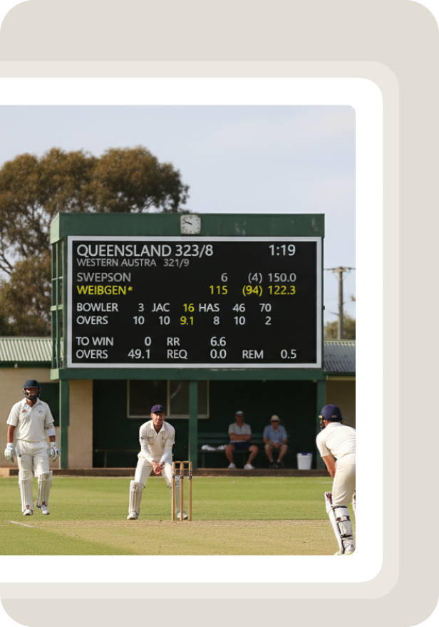 Recreational scoreboard on graphic beige background