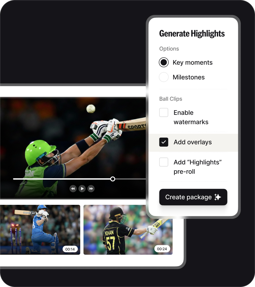 NV Play UX generate highlights package selection